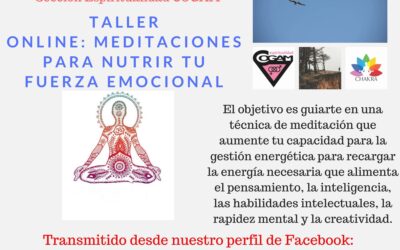Taller ONLINE “Meditaciones para nutrir tu fuerza emocional” Viernes 20 de marzo de 20 a 21y45hs.